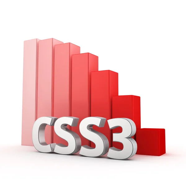 Rückgang von css3 — Stockfoto
