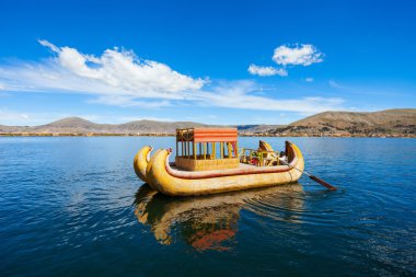 Titicaca lake near Puno, Peru clipart