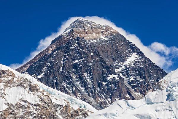 珠穆朗玛峰，在尼泊尔的喜马拉雅山 — 图库照片