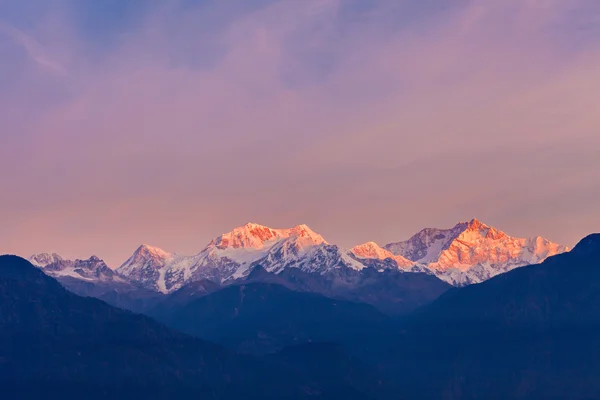 Vista da montanha de Kangchenjunga — Fotografia de Stock