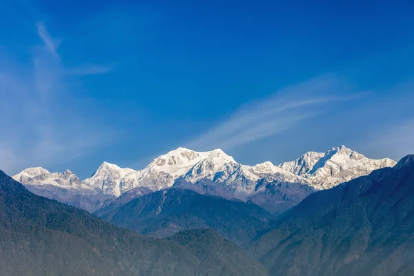 Vista da montanha de Kangchenjunga — Fotografia de Stock