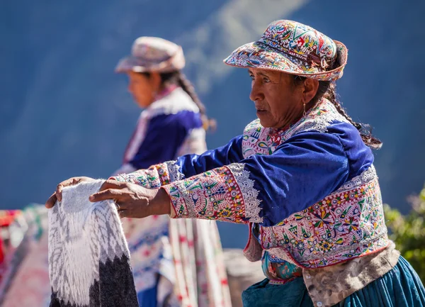 Peruanska kvinnor i Sydamerika — Stockfoto