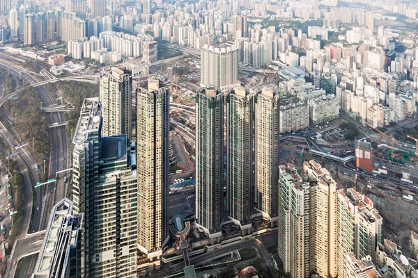 Panoramisch uitzicht naar hong kong — Stockfoto