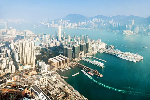 Panorama pemandangan ke Hong Kong — Stok Foto