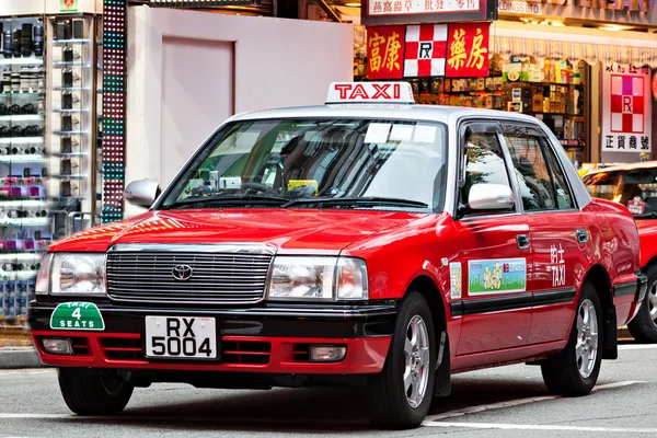 Taxibilar i hk — Stockfoto