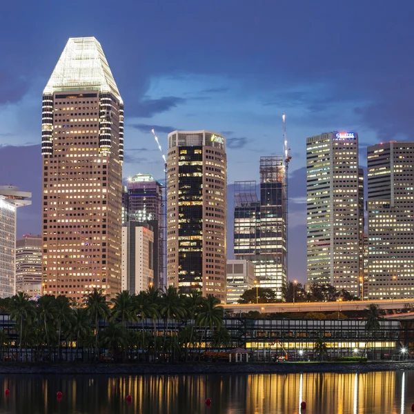 สิงคโปร์ ซิตี้ สกายไลน์ — ภาพถ่ายสต็อก