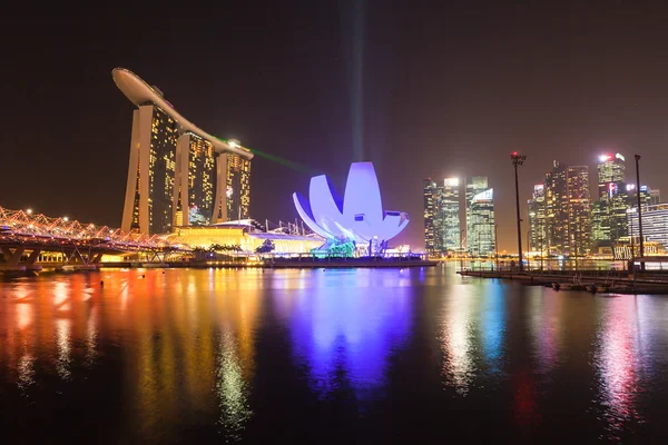 Singapur por la noche — Foto de Stock