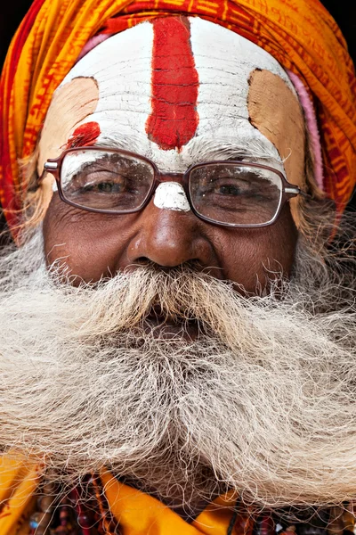 Sadhu am pashupatinath Tempel — Stockfoto