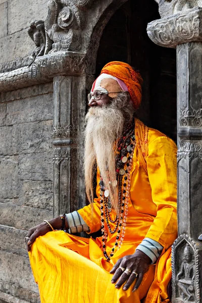Sadhu en el templo de Pashupatinath — Foto de Stock