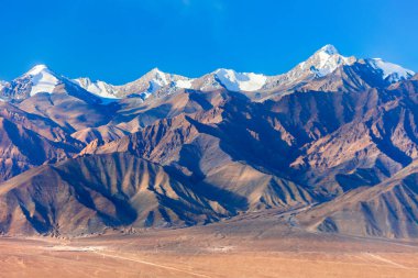 Stok Kangri is the highest mountain in the Stok Range of the Himalayas near Leh in the Ladakh region of north India clipart