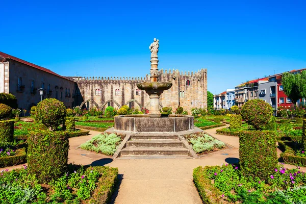 Jardin Santa Barbara Palais Archevêque Braga Dans Centre Braga Portugal — Photo