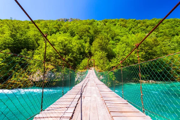 Ponte Através Rio Parque Nacional Durmitor Montenegro — Fotografia de Stock