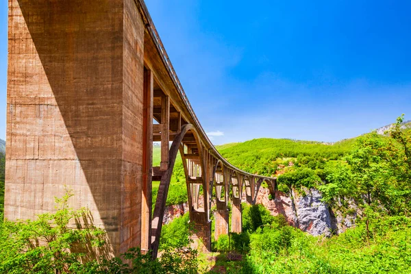 Ponte Djurdjevic Tara Sobre Rio Tara Perto Zabljak Parque Nacional — Fotografia de Stock