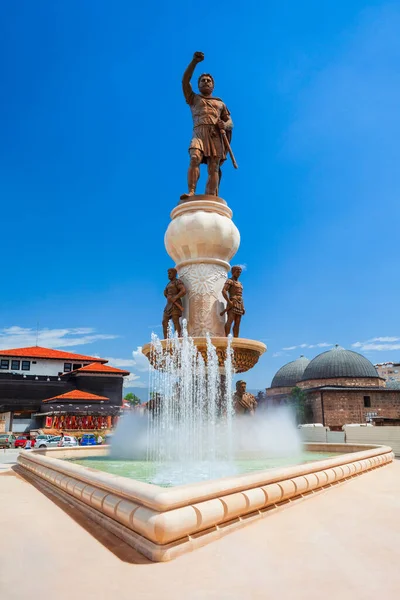 Estátua Filipe Macedônia Cidade Skopje Macedônia Norte Filipe Era Rei — Fotografia de Stock