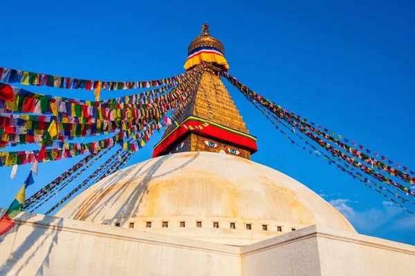 Boudhanath Great Stupa Più Grande Stupa Buddista Della Città Kathmandu — Foto Stock