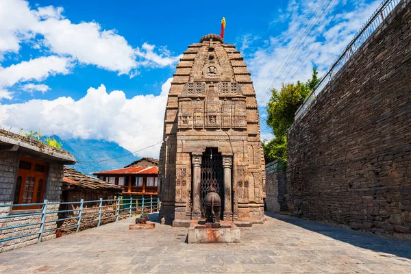 Храм Гаури Шанкар Деревне Наггар Штате Химачал Прадеш Севере Индии — стоковое фото