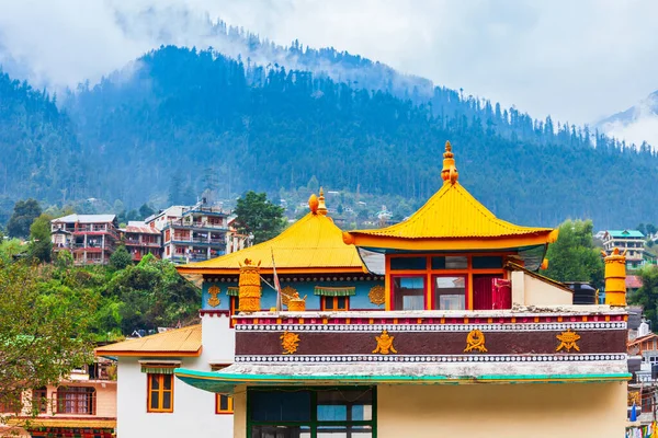 Hindistan Himachal Pradesh Eyaletindeki Manali Kasabasındaki Tibet Budist Manastırı Tapınağı — Stok fotoğraf