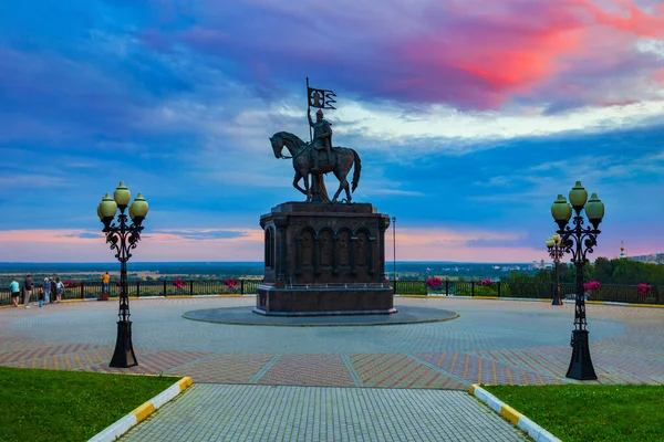 Monument Voor Grootvorst Vladimir Sint Fedor Vladimir Stad Gouden Ring — Stockfoto