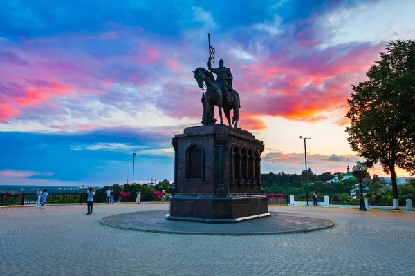 Monumento Grão Príncipe Vladimir São Fedor Cidade Vladimir Anel Ouro — Fotografia de Stock