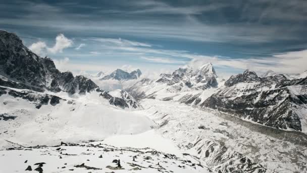 Everest região timelapse, Himalaia — Vídeo de Stock