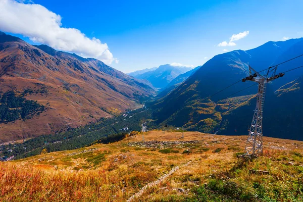 Góry Regionie Elbrus Najwyższy Szczyt Rosji Europie — Zdjęcie stockowe