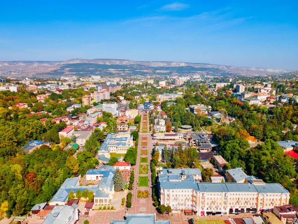 Luftaufnahme Des Kislowodsk Kurortny Boulevard Kislowodsk Ist Eine Kurstadt Der — Stockfoto