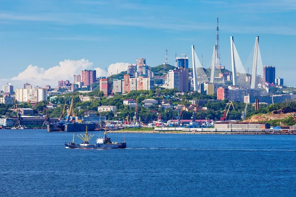 Vladivostok Vista Panorámica Aérea Ciudad Primorsky Krai Rusia Vladivostok Encuentra —  Fotos de Stock