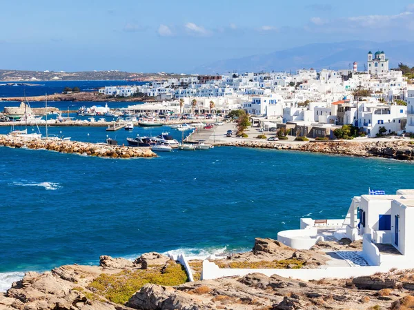 Vue Panoramique Aérienne Ville Parikia Île Paros Grèce — Photo