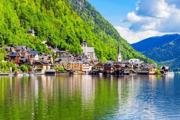 Hallstatt Staré Město Hallstatter See Jezero Horním Rakousku Hallstatt Obec — Stock fotografie