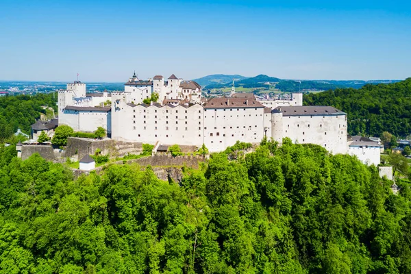 Salzburg Centrum Města Letecký Panoramatický Výhled Rakousko Salcburk Doslova Solná — Stock fotografie