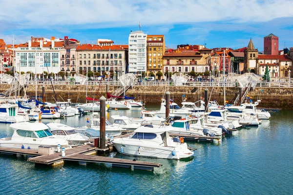 Gijon Marina Yachts Gijon Largest City Asturias Spain — Stock Photo, Image