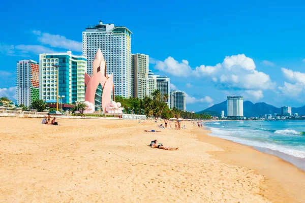 Nha Trang Spiaggia Della Città Una Spiaggia Pubblica Situata Nel — Foto Stock