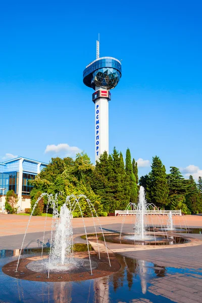 Tuapse Ryssland Oktober 2020 Rosmorport Kontrolltorn Centrum Tuapse Hamn Vid — Stockfoto