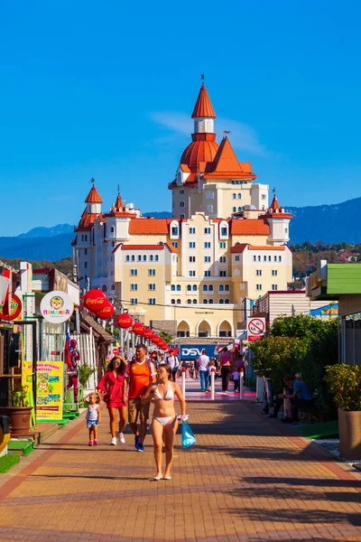 Sochi Russia October 2020 Bogatyr Castle Hotel Congress Center Complex — Stock Photo, Image