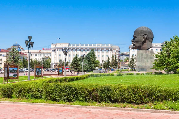 Ulan Ude Russia July 2016 Largest Head Monument Soviet Leader — Stock Photo, Image