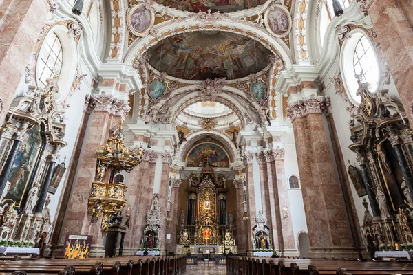 Innsbruck Austria May 2017 Innsbruck Cathedral Cathedral James Baroque Cathedral — Stock Photo, Image