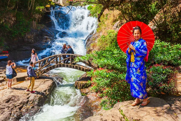 Dalat Vietnam Março 2018 Cachoeira Datanla Localizada Perto Cidade Dalat — Fotografia de Stock