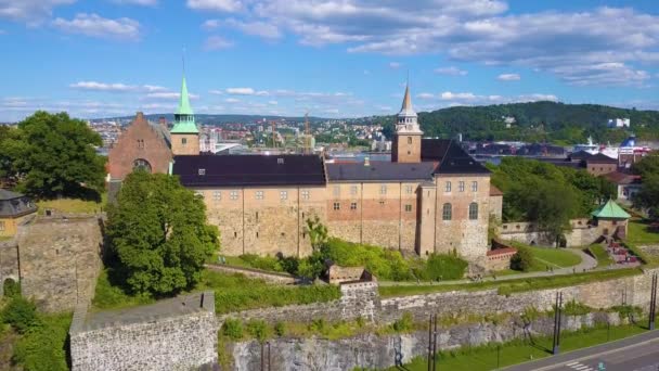 Fortaleza Akershus en Oslo — Vídeos de Stock