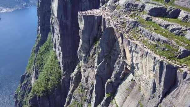 Preikestolen or Pulpit Rock — Stock Video