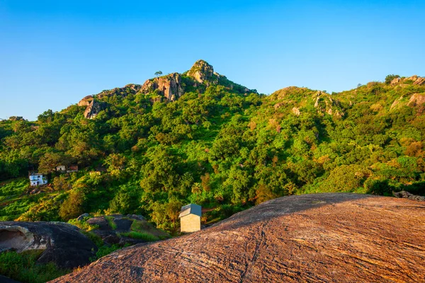 Mount Abu Nakki Jezero Panoramatický Výhled Mount Abu Horská Stanice — Stock fotografie