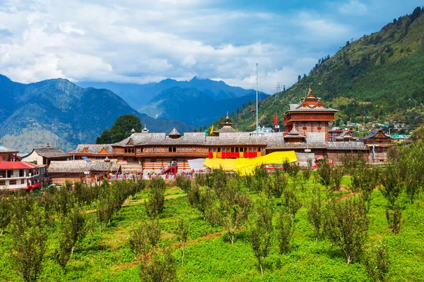 Bhimakali寺 Bhimakali Temple或Shri Bhima Kali Temple 是印度喜马偕尔邦萨拉汉的一座寺庙 — 图库照片