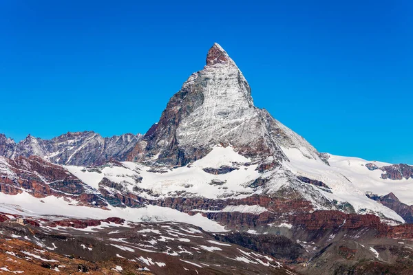 Pasmo Górskie Matterhorn Alp Położone Między Szwajcarią Włochami — Zdjęcie stockowe