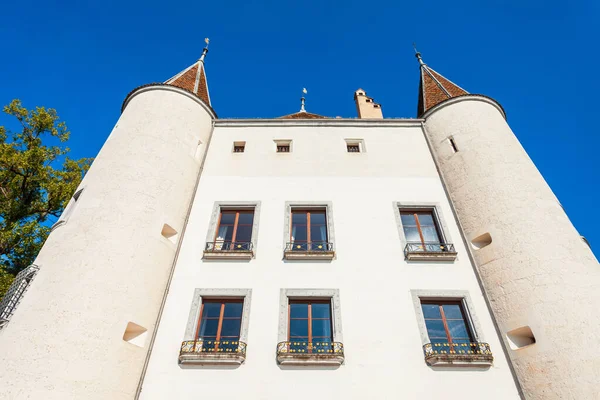 Château Médiéval Nyon Ville Située Sur Les Rives Lac Léman — Photo