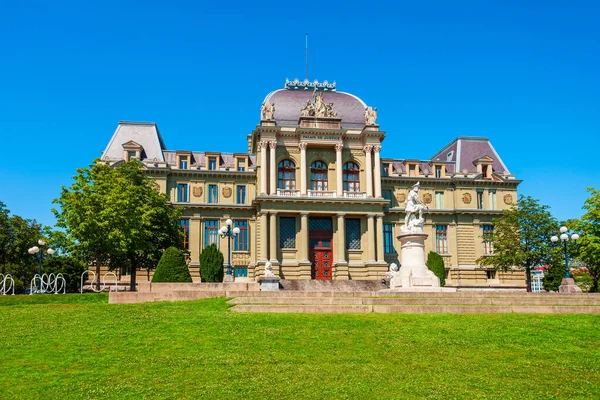 Het Paleis Van Justitie Esplanade Van Montbenon Park Gebied Lausanne — Stockfoto