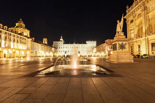 Piazza Madama Eller Castle Square Turin Stad Piemonte Regionen Italien — Stockfoto