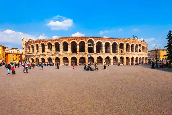 Verona Arena Roman Amphitheatre Piazza Bra Square Verona Italy — Stock Photo, Image