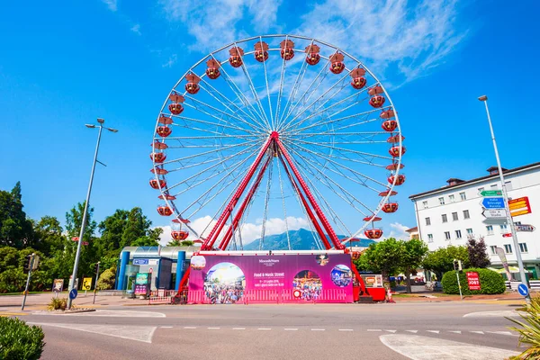 Locarno Switzerland July 2019 Ferris Wheel Locarno Locarno Town Located — Stock Photo, Image