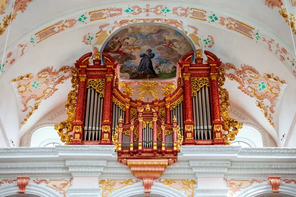 Luzern Switzerland July 2019 Organ Lucerne Jesuit Church Jesuitenkirche Franz — Stock Photo, Image