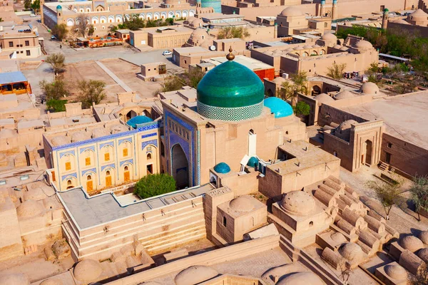 Pakhlavan Makhmoud Mausoleum Aerial Panoramic View Ichan Kala Ancient Walled — Stock Photo, Image