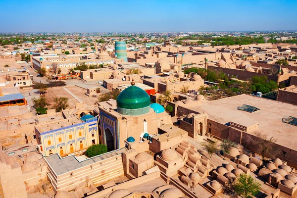 Pakhlavan Makhmoud Mausoleum Aerial Panoramic View Ichan Kala Ancient Walled — Stock Photo, Image